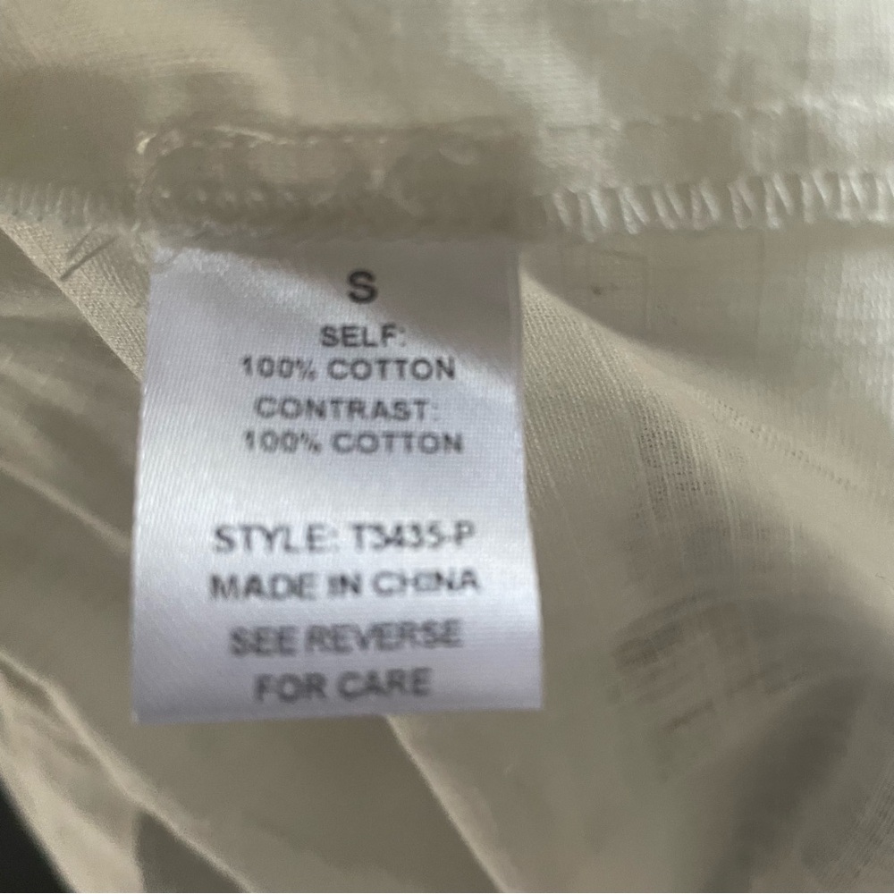 Piper & Scoot White Embroidered Top Size S - image 7